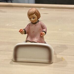 Hummel Pink and Brown Figurine